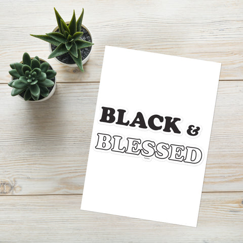 BLACK & BLESSED Sticker sheet